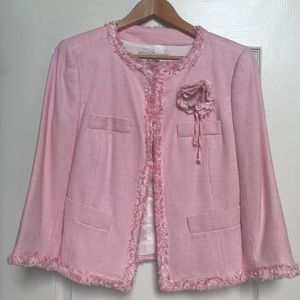 Zara pink suit jacket